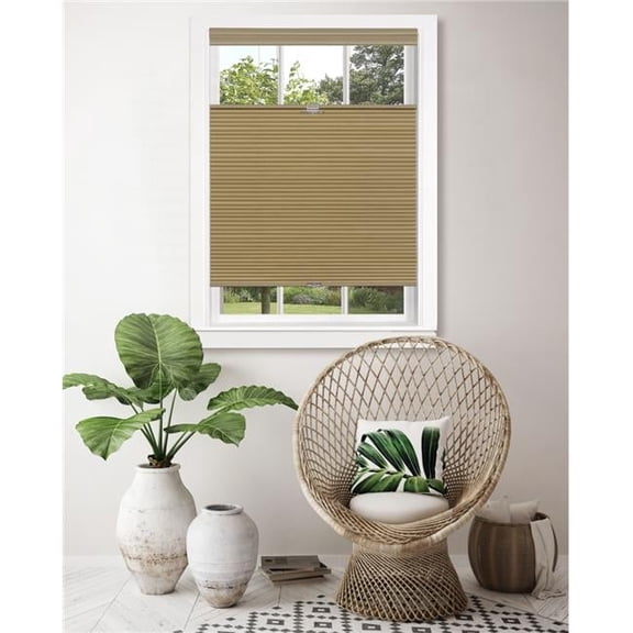 Achim 29 x 64 in. Top Down-Bottom Up Cordless Honeycomb Cellular Shade, Wheat