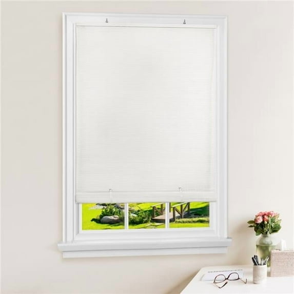 Achim 60 x 72 in. Cordless Solstice Vinyl Roll-Up Blind, White