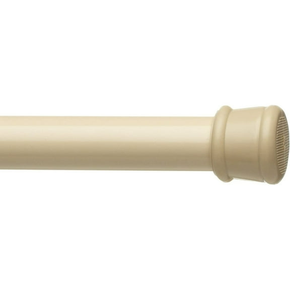 Achim Adjustable Ivory Shower Curtain Rod - 1" Diameter, Adjustable 41-76 Inches