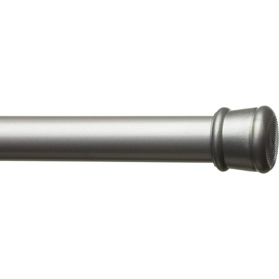 Achim Adjustable Silver Shower Curtain Rod - 1" Diameter, Adjustable 41-76 Inches