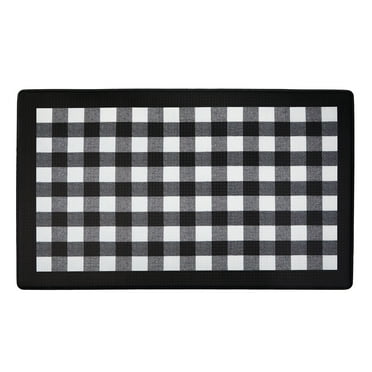 Achim Anti Fatigue Kitchen Mat, Black Buffalo Check 18" x 30"