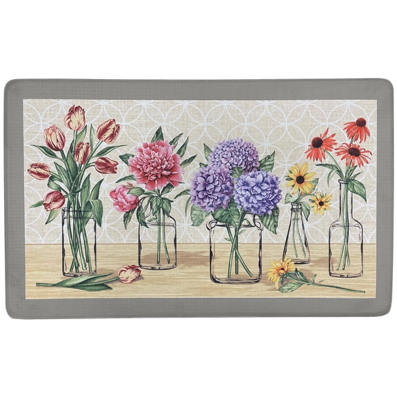 Achim Anti Fatigue Mat 18x30 - Garden Blooms, Multi-Color