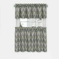 thumbnail image 1 of Achim Avery Window Curtain Tier Pair and Valance Set - 58x24 - Charcoal, 1 of 5