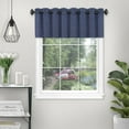 thumbnail image 1 of Achim Bedford Front Tab Light Filtering Curtain Valance, Navy, 58" x 13", 1 of 5