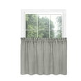 thumbnail image 1 of Achim Bedford Rod Pocket Light Filtering Curtain Tier Pair, Grey, 58" x 24", 1 of 5