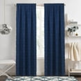 thumbnail image 1 of Achim Blake Geometric Diamond Rod Pocket Light Filtering Curtain Panel, Navy, 42" x 63", 1 of 5
