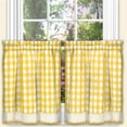 thumbnail image 1 of Achim Buffalo Check Kitchen Curtains, Set of 2 Tiers, 58 x 24, Yellow, 1 of 6