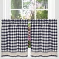 thumbnail image 1 of Achim Buffalo Check Kitchen Curtains, Set of 2 Tiers, 1 of 6