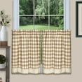 thumbnail image 1 of Achim Home Furnishing: Buffalo Taupe Plaid Modern Window Curtain Panel : 58" x 36" Tier Pair, 1 of 6