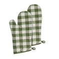 thumbnail image 1 of Achim Buffalo Check Polyester/Cotton Oven Mitt - Sage - 7-in x 13-in - Set of Two, 1 of 3
