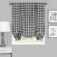 thumbnail image 1 of Achim Buffalo Check Window Curtain Tie Up Shade, 42" x 63", Black, 1 of 8