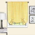 thumbnail image 1 of Achim Buffalo Check Window Curtain Tie Up Shade, 42 x 63, Yellow, 1 of 5