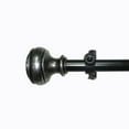 thumbnail image 1 of Achim Buono II Bradford Decorative Curtain Rod and Finial, 66" - 120", Antique Silver, 1 of 4