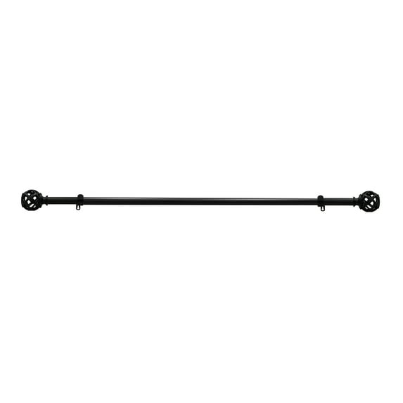 Achim Buono II Carrie Decorative Rod & Finial 28-48", Black