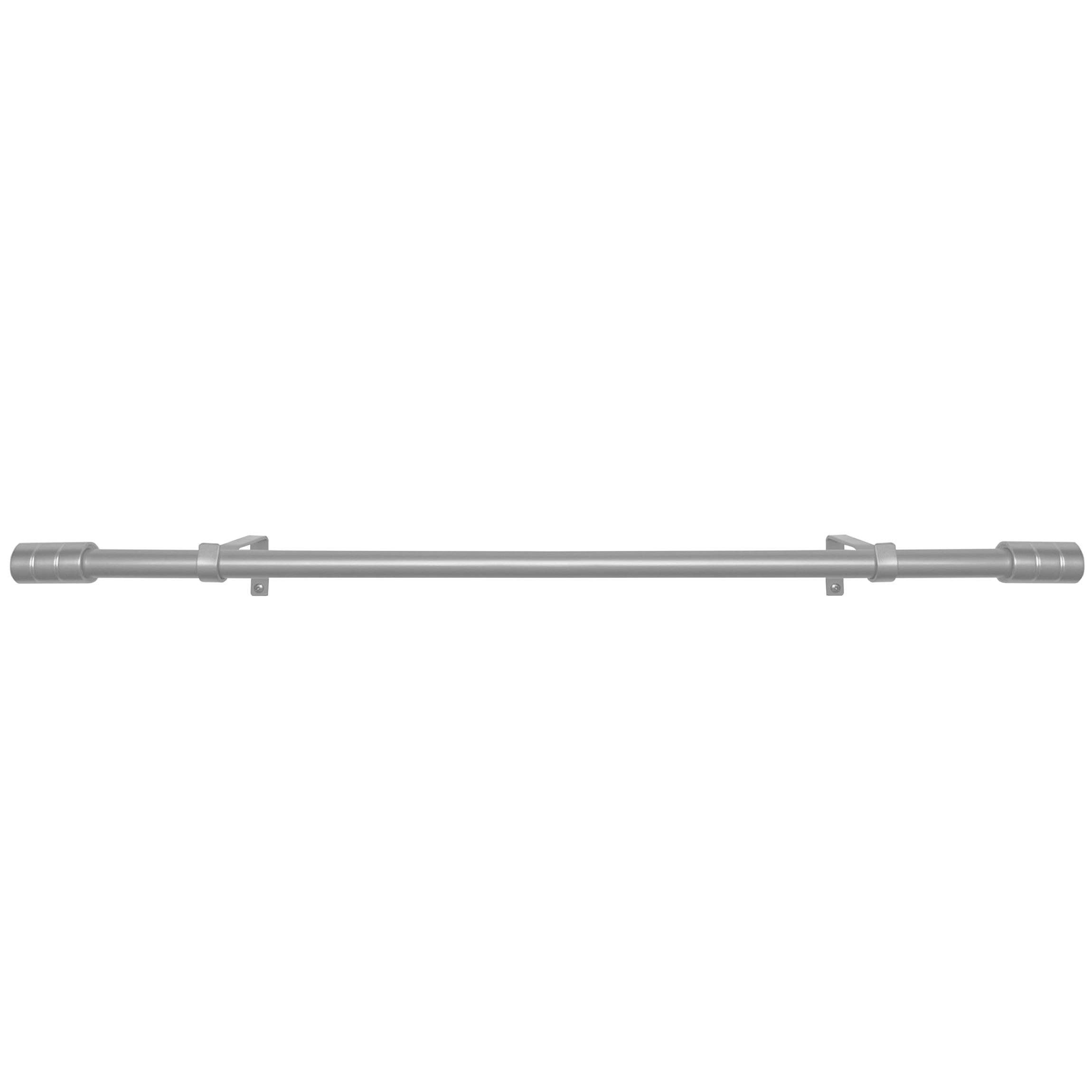 Achim Buono II Cole Silver Decorative Rod & Finial - Stylish 48 in x 86 in