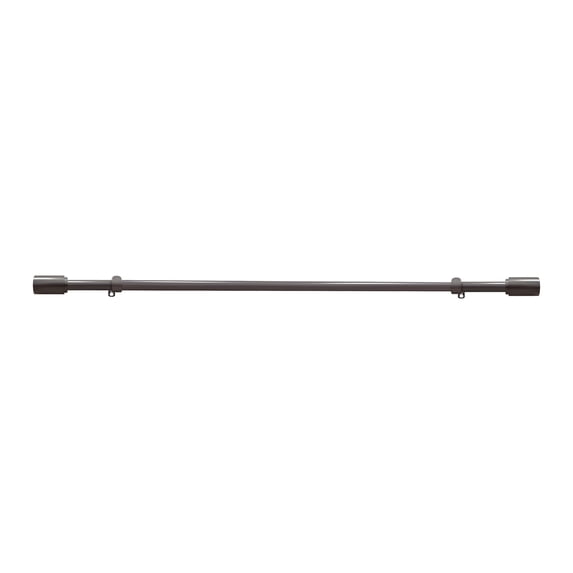 Achim Buono II Futura Decorative Rod & Finial 48-86", Gunmetal Black