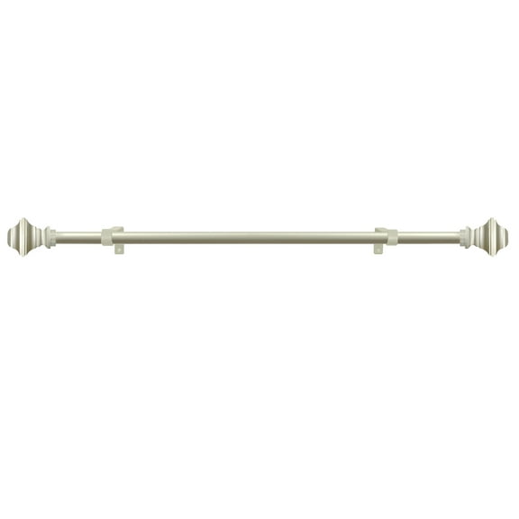 Achim Buono II Ryder Nickel Decorative Rod & Finial - Modern 66 in x 120 in
