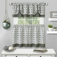 thumbnail image 1 of Achim Callie Window Curtain Tier Pair and Valance Set - 58" x 24" - Grey, 1 of 5