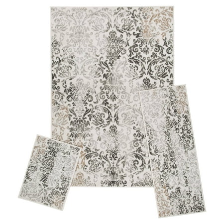 Achim Capri 3 Piece Rug Set Great For Living Room, Bedroom, Office, Entryway, Dining Room, Balayage