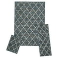 thumbnail image 1 of Achim Capri 3 Piece Rug Set Great For Living Room, Bedroom , Office, Entryway, Dining Room, Crosshatch Blue Grey, 1 of 8