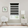 thumbnail image 1 of Achim Celestial Indoor Cordless Black Polyester Room Darkening Window Zebra Shade, 72" L x 23" W, 1 of 6