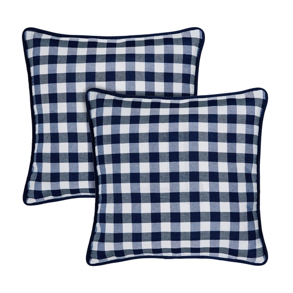 Buffalo Check Plaid Throw Pillow Covers - 18-in x 18-in - Set of Two