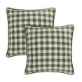 thumbnail image 1 of Achim Checkerboard Polyester/Cotton Modern Throw Pillow Covers, 18" x 18", Green, 2-Pieces, 1 of 4