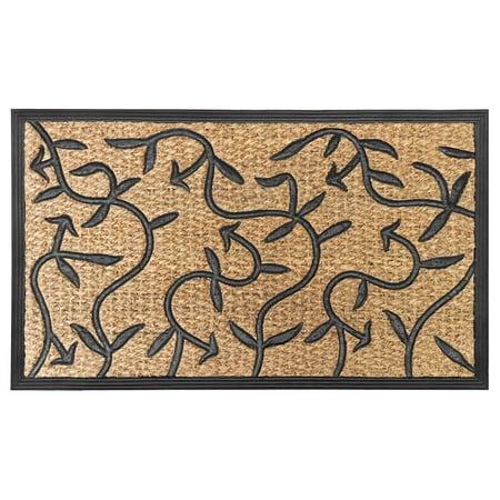 Achim Coco Mat, Flora Design, Durable 18" x 30"