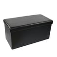 thumbnail image 1 of Achim Collapsible Storage Ottoman, Faux Leather, 30" x 15" x 15", 1 of 5