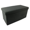 thumbnail image 1 of Achim Collapsible Storage Ottoman, Suede, 30" x 15" x 15", 1 of 2