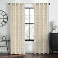 thumbnail image 1 of Achim Constellation Jacquard Circles Grommet Light Filtering Curtain Panel, Linen, 52" x 84", 1 of 5