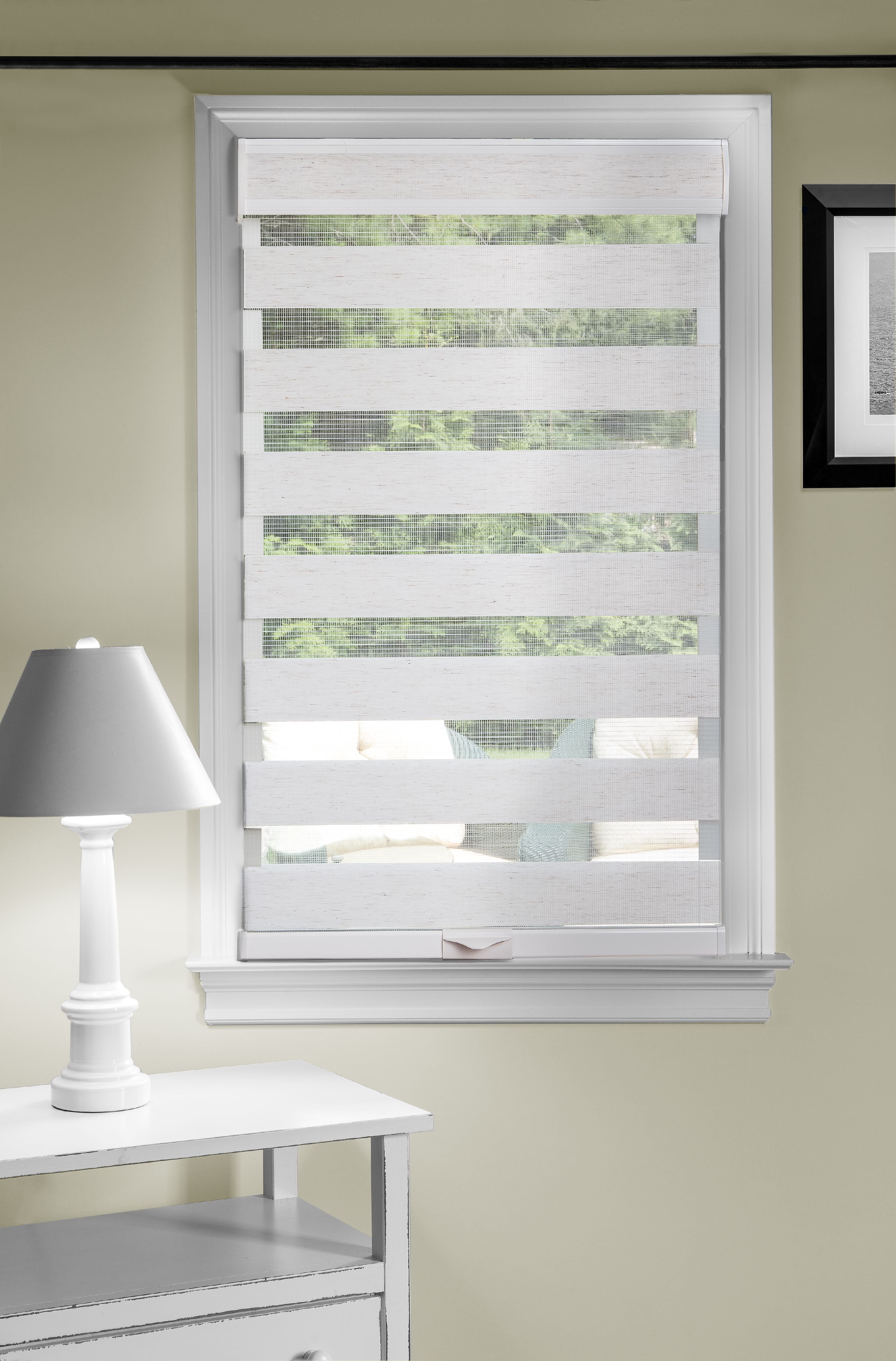 Linen Cordless Sheer Double Layered Solar Shade 23"x72"
