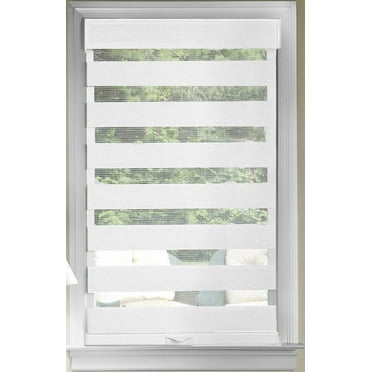 Achim Cordless Celestial Sheer Double Layered Window Shade (White, 27" x 72")