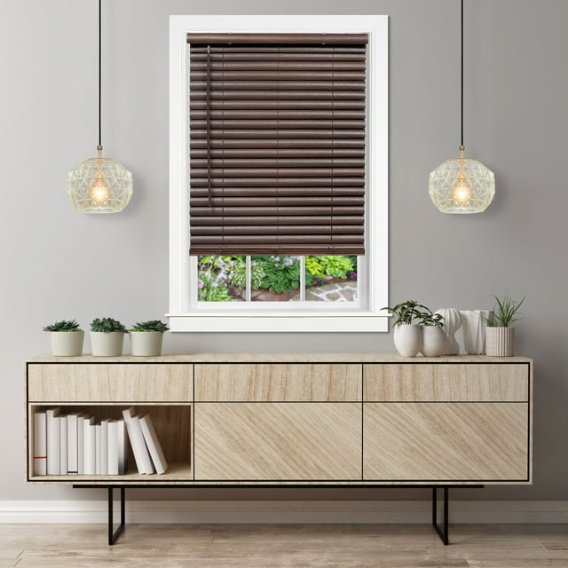 Achim Cordless GII Luna 2" Vinyl Venetian Window Blind 35x64 - Mahogany