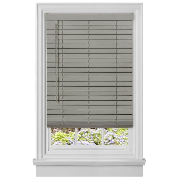 Achim Cordless GII Madera Falsa 2 in. Faux Wood Plantation Blind - Grey - 34 x 64 in.