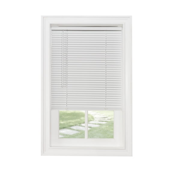 Achim Cordless GII Morningstar 1 Light Filtering Mini Window Blind, 48" L x 47" W, Pearl White Vinyl