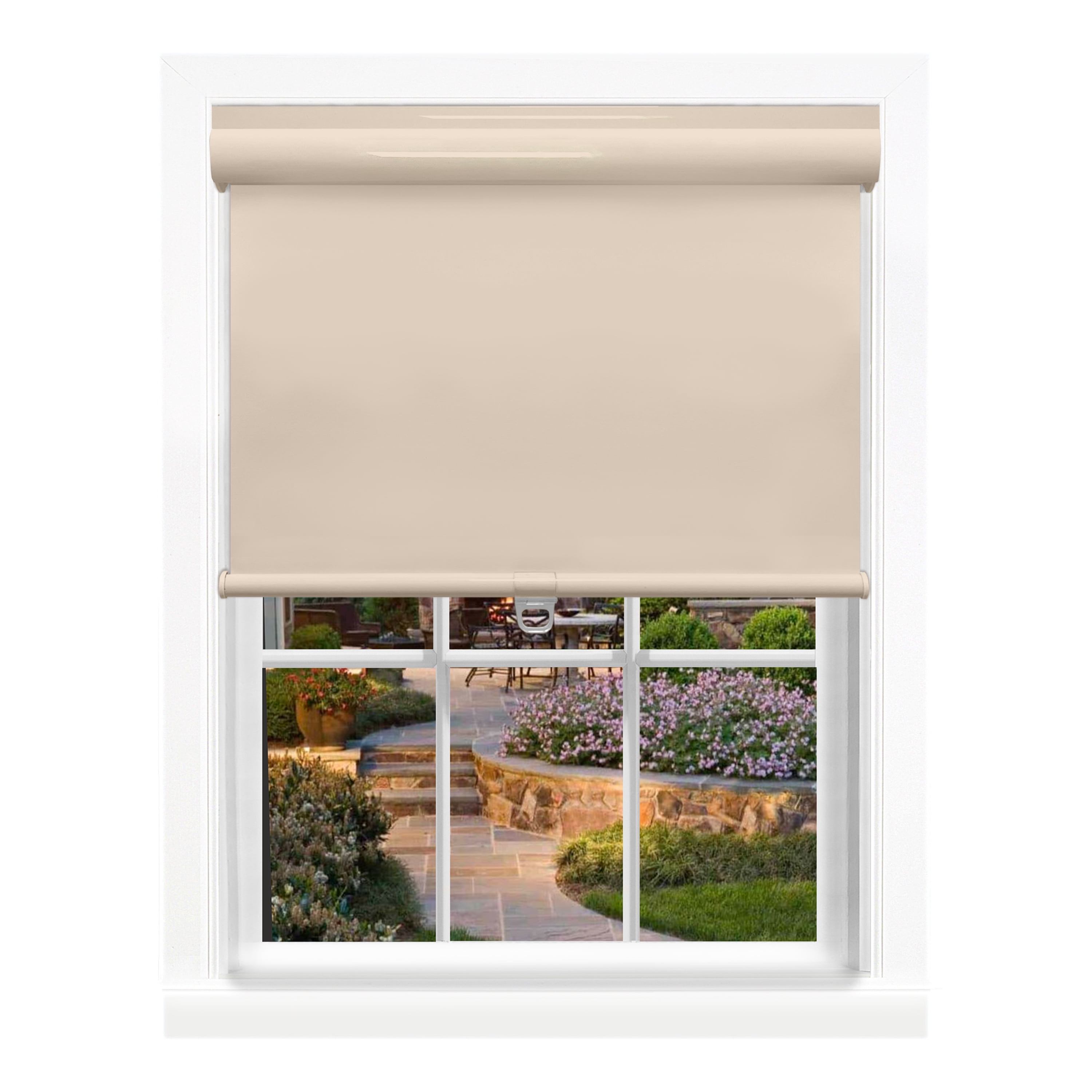 Achim Cordless Glide n' Go Blackout Vinyl Roller Shade 26"x72" Ivory
