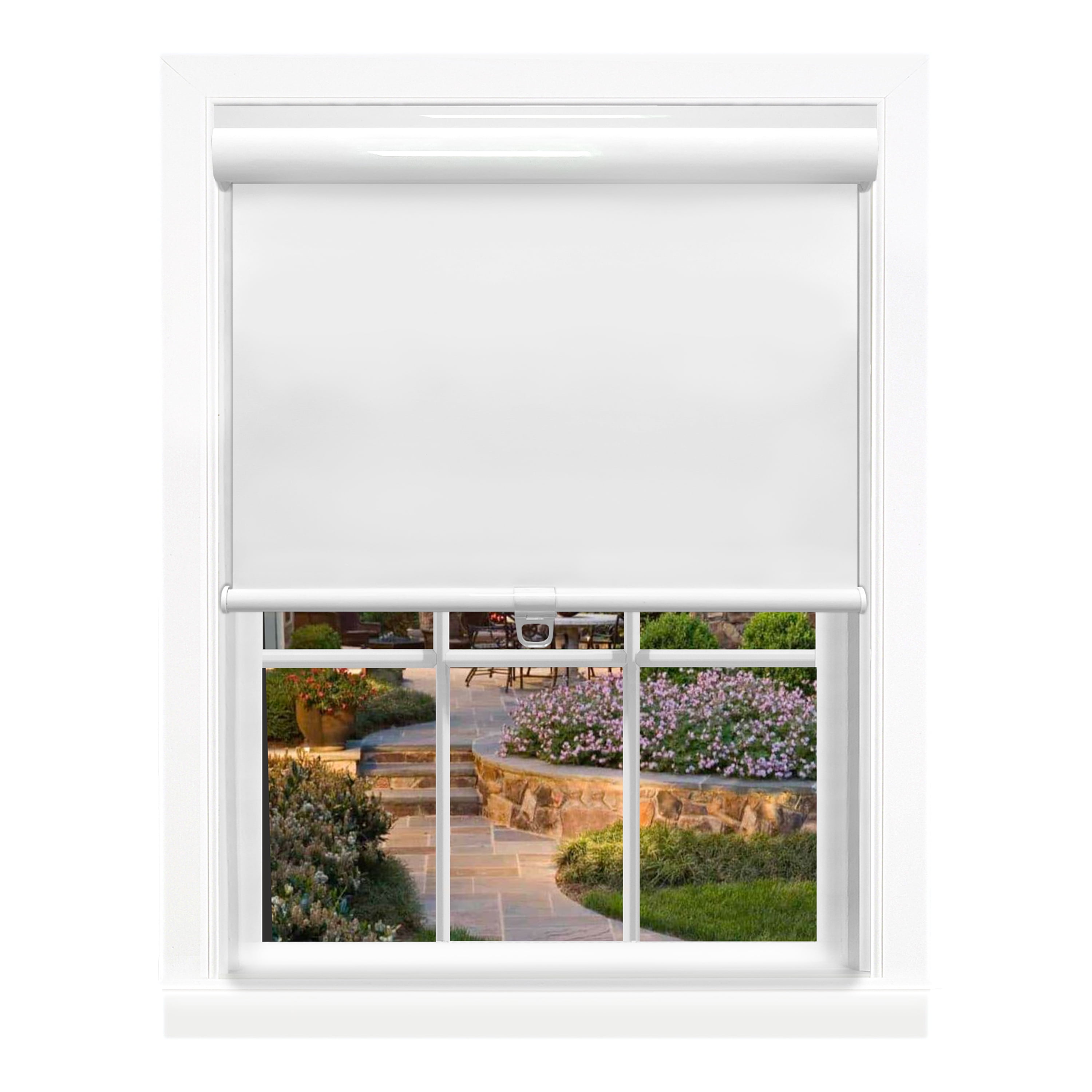 Achim Cordless Glide n' Go Blackout Vinyl Roller Shade 37"x72" White