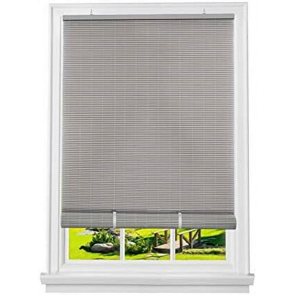 Achim Cordless Light Filtering Rollup Window Shade, Gray 30"x72"