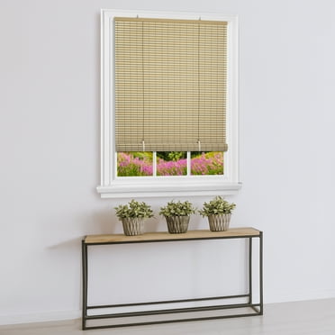 Achim Cordless Veranda Vinyl Roll-Up Blind, Charcoal/Silver-Size:48x72