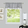 thumbnail image 1 of Achim Darcy Light Filtering Window Curtain Valance, Rod Pocket, Grey/White, 14 x 58, 1 of 3