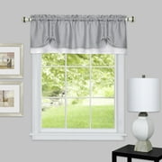 Achim Darcy Light Filtering Window Curtain Valance, Rod Pocket, Grey/White, 14 x 58