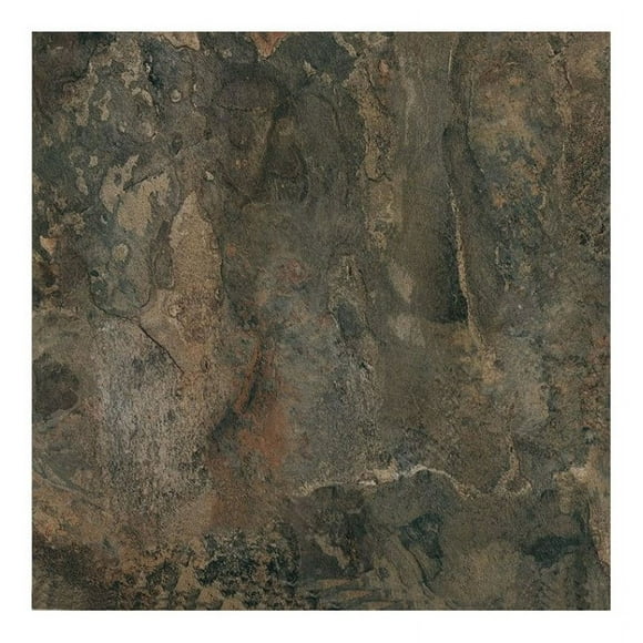 Achim Dark Slate Marble 12x12 Self Adhesive Vinyl Floor Tile - 20 Tiles/20 sq. ft.