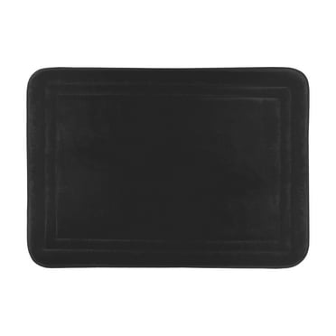 Achim Elle Memory Foam Non-Slip Super Absorbent Bath Mat, 17" L x 24" W, Black