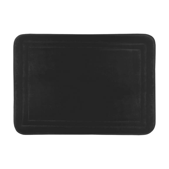 Achim Elle Memory Foam Non-Slip Super Absorbent Bath Mat, 17" L x 24" W, Black