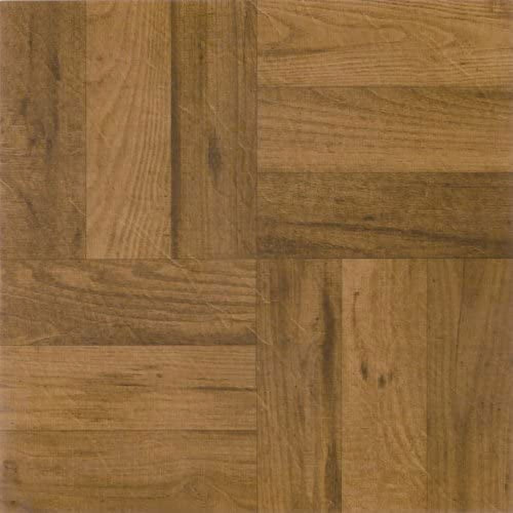 Achim FTVWD22520 Nexus 12-Inch Vinyl Tile, Wood 3 Finger Medium Oak Parquet, 20-Pack Flooring Materials