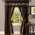 thumbnail image 1 of Achim Fairfield 5 piece window curtain set - 55" x 63" - chocolate, 1 of 3