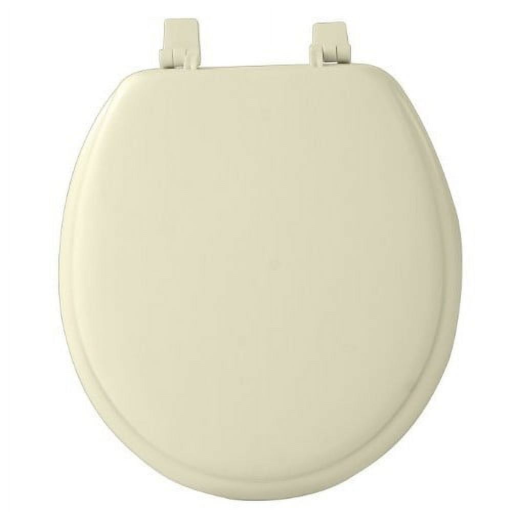 Achim Fantasia 17" Soft Standard Vinyl Toilet Seat, One Size Fits All, Bone White