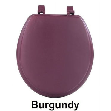 Achim Fantasia 17" Soft Standard Vinyl Toilet Seat, One Size Fits All, Burgundy