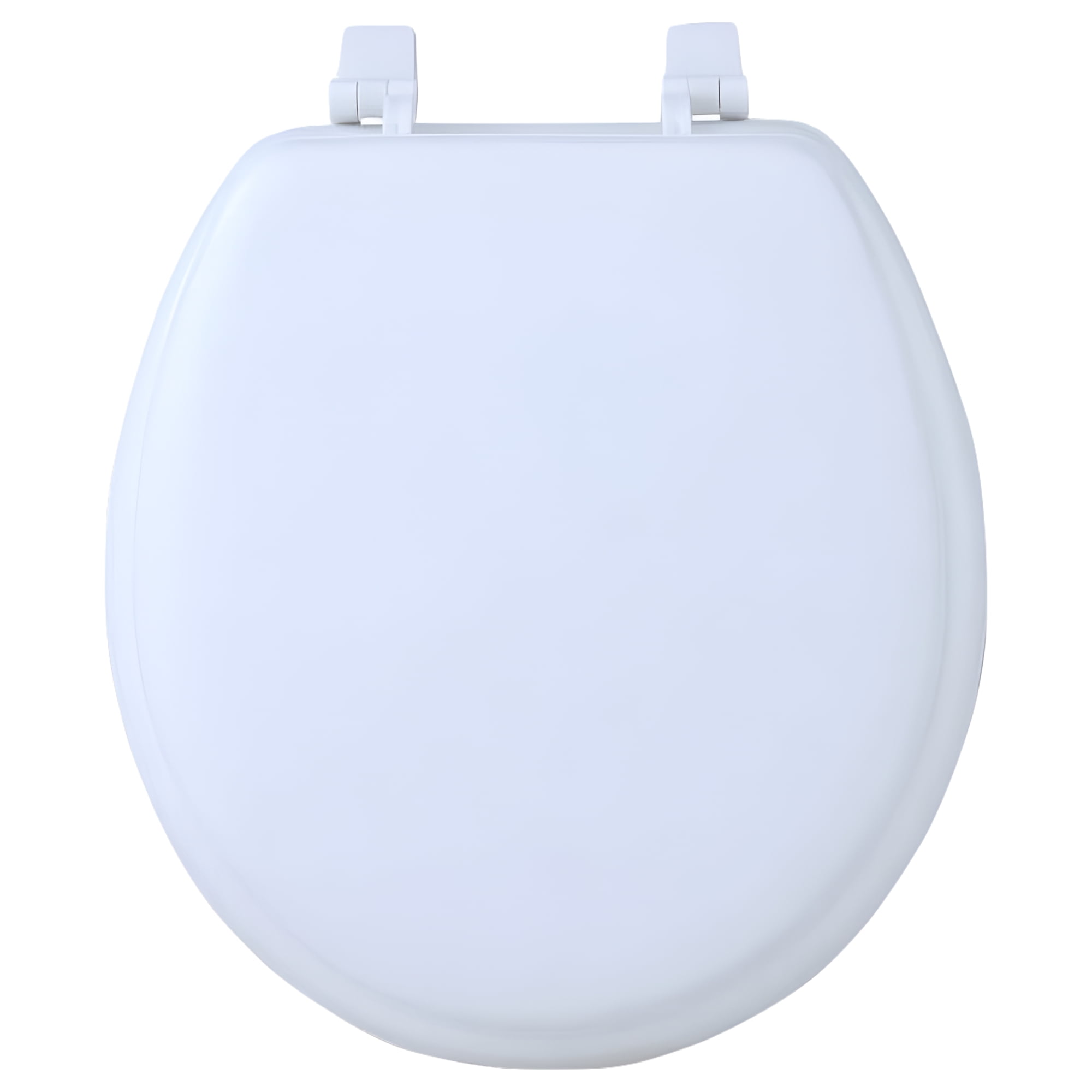 Fantasia White Vinyl Foam-Cushioned Standard Toilet Seat